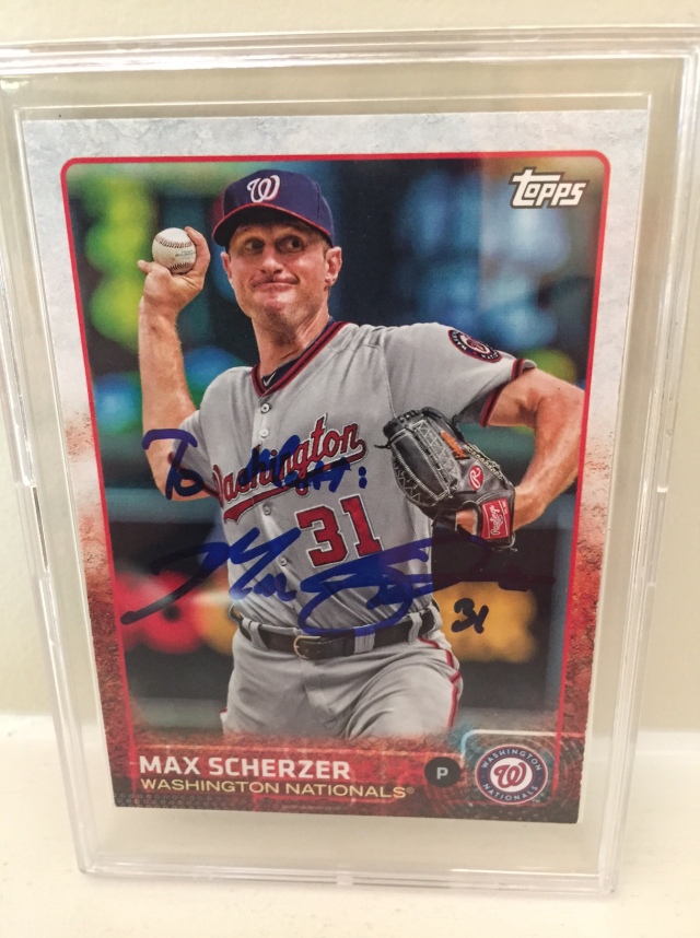 Max Scherzer signed Washington Nationals Jersey Blue Eye Nickname PSA DNA  Cert